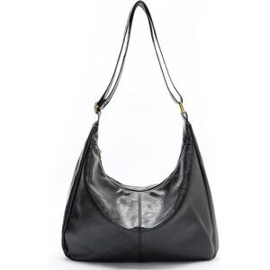 Women celestina Hobo Black Ultra Soft Foldable Vegan Leather Shoulder Handbag